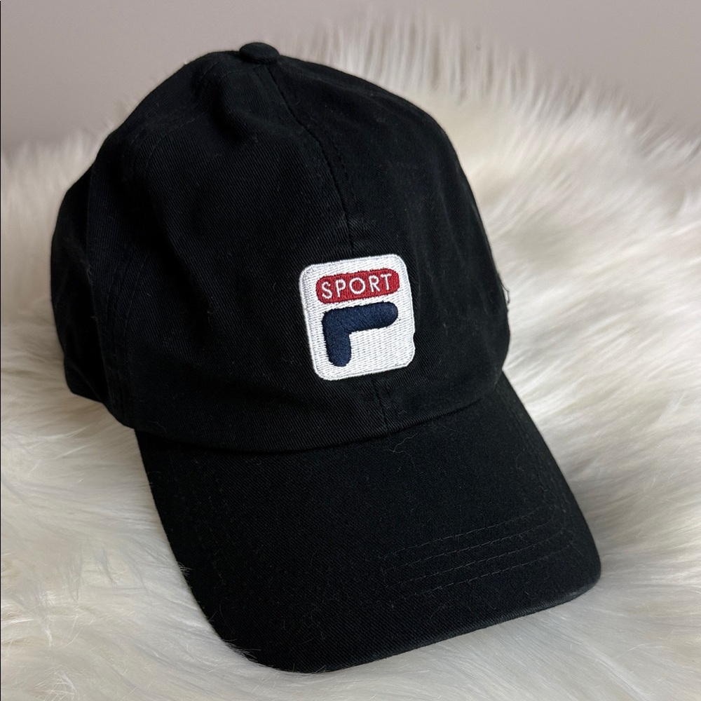 Sporto Black Kids Cap with Red & White Patch